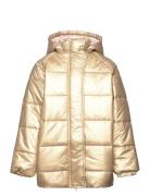 Sgcaroline Foil Puffer Jacket Fodrad Jacka Gold Soft Gallery