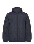 Lindbergh Puffer Jacket W?.Hood Marinblå