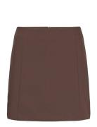 Slcorinne Short Skirt Kort Kjol Brown Soaked In Luxury