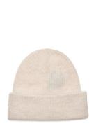 Slfmaline Lano Knit Beanie Noos Accessories Headwear Beanies Beige Sel...