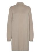 Vmmathilde Ls Flat Long Knit D2 Kort Klänning Beige Vero Moda