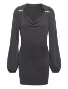 Ls Draped Nk Cecilia Dress Kort Klänning Black GUESS Jeans