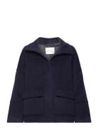 Cropped Wool Jacket Ulljacka Jacka Navy GANT