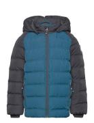 Ski Jacket - Quilt -Contrast Fodrad Jacka Blue Color Kids