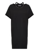 Mmclua Jersey Dress Kort Klänning Black MOS MOSH