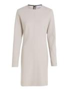 Hw Viscose Fit & Flare Dress Kort Klänning Cream Calvin Klein