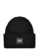 UGG W Chunky Rib Beanie Svart