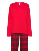 L/S Pant Set Pyjamas Red Calvin Klein