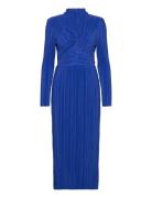 Yasolinda High Neck Ls Long Dress S. Maxiklänning Festklänning Blue YA...
