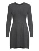 Onlalma L/S O-Neck Dress Knt Noos Kort Klänning Grey ONLY