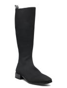 Biadiana Square Boot Knitted Höga Stövlar Black Bianco