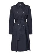 Tommy Hilfiger Cotton Classic Trench Marinblå