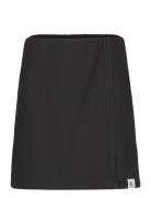 Tab Split Rib Midi Skirt Knälång Kjol Black Calvin Klein Jeans