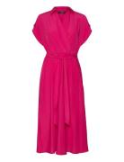 Poly Cdc-Dress Knälång Klänning Pink Lauren Ralph Lauren