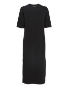 Midi-Length T-Shirt Dress Knälång Klänning Black Esprit Collection