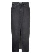 Calvin Klein Jeans Front Split Maxi Denim Skirt Svart