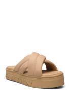 Tjw Lettering Flatform Sandal Shoes Summer Shoes Platform Sandals Beig...
