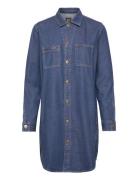 Unionall Shirt Dress Knälång Klänning Blue Lee Jeans