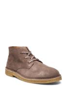 Slhricco Suede Chukka Boot Snörade Stövlar Brown Selected Homme