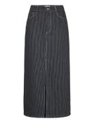 ONLY Onlmerle Hw Lon Slit Stripe Skirt Cc Pnt Marinblå