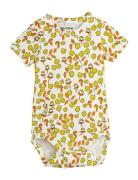 Mini Rodini Flowers Aop Ss Body Multi/patterned