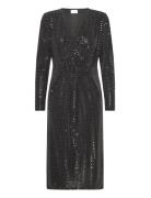 Vifeste L/S Midi Dress/R2 Knälång Klänning Black Vila