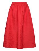 Vimabelle Hw Midi Volume Skirt Knälång Kjol Red Vila