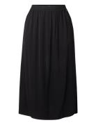 Savannah Viscose Skirt Knälång Kjol Black Lexington Clothing