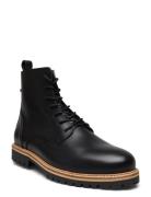 Biasim Laced Up Boot Snörade Stövlar Black Bianco