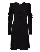 Vera Short Dress Knälång Klänning Black Fabienne Chapot