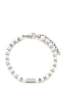 Samie - Bracelet In White And Steel Armband Smycken White Samie