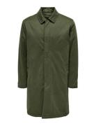 Onswilson Carcoat Otw Tunn Rock Khaki Green ONLY & SONS