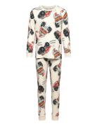 Pajama Aop Cars Dino Aop Pyjamas Set Cream Lindex