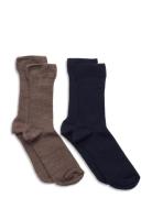 Sock 2P Wool Big Boy Sockor Strumpor Multi/patterned Lindex