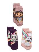 Nmforra Gabby 3P Sock Sky Sockor Strumpor Multi/patterned Name It