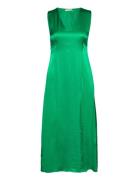 Amasra Slip V-Neck Dress Knälång Klänning Green Tamaris Apparel