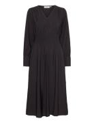 Mschkarrie Ladonna Dress Knälång Klänning Black MSCH Copenhagen