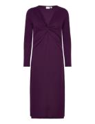 Vila Vinayo Knot L/S Mid Calf Dress Lila