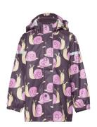 Rainjacket Pu Small Kids Outerwear Rainwear Jackets Purple Lindex