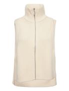 Gorm Zip Vest Vests Knitted Vests White Just Female