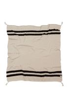 Lorena Canals Knitted Blanket Stripes Natural-Black Beige