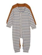 Jumpsuit Ls Långärmad Bodysuit Multi/patterned Minymo