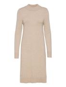 Vila Viril Crew Neck L/S Midi Dress - Noos Beige