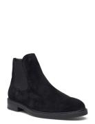 Slhblake Suede Chelsea Boot Noos Stövletter Chelsea Boot Black Selecte...