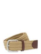 Polo Ralph Lauren Leather-Trim Braided Belt Beige