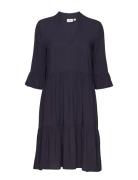 Edasz Solid Dress Knälång Klänning Navy Saint Tropez