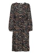 Kaerina Dress Knälång Klänning Multi/patterned Kaffe