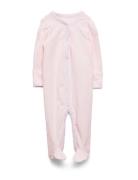 Floral-Trim Footed Coverall Pyjamas Sie Jumpsuit Pink Ralph Lauren Bab...
