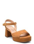 Ney24Ks Sandal Med Klack Orange UNISA