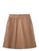 Mmappiah Leather Skirt Kort Kjol Brown MOS MOSH